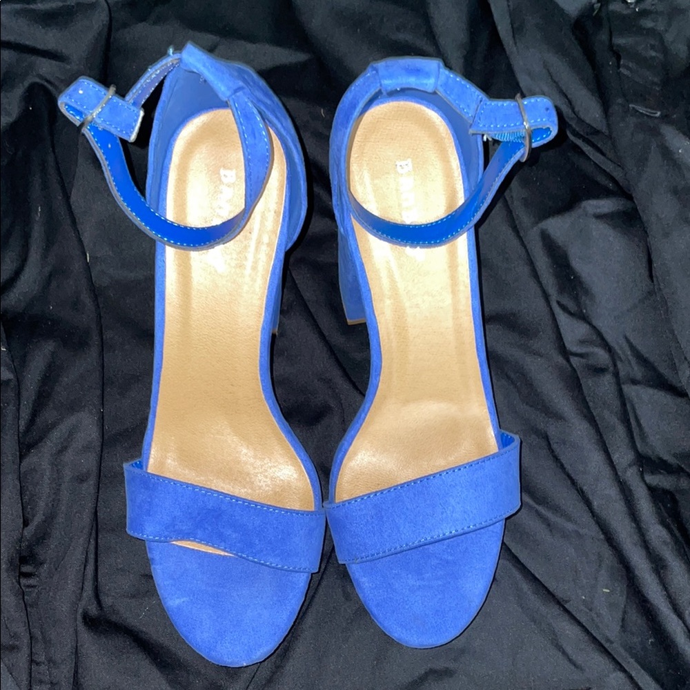 Blue Women's Heeled Sandals